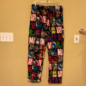 EUC MARVEL Comics, Fuzzy Fleece PJ Pants, Large